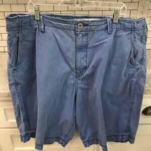 American Eagle Outfitters Shorts Mens 36 Blue Classic Chino Flat Front Zip Fly